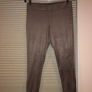 Faux suede leggings